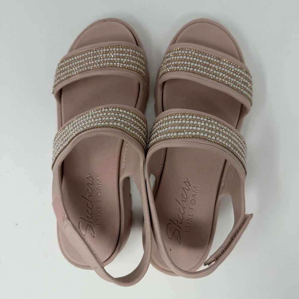 Sketcher Memory foam Embellished Sandals - Picture 4 of 6